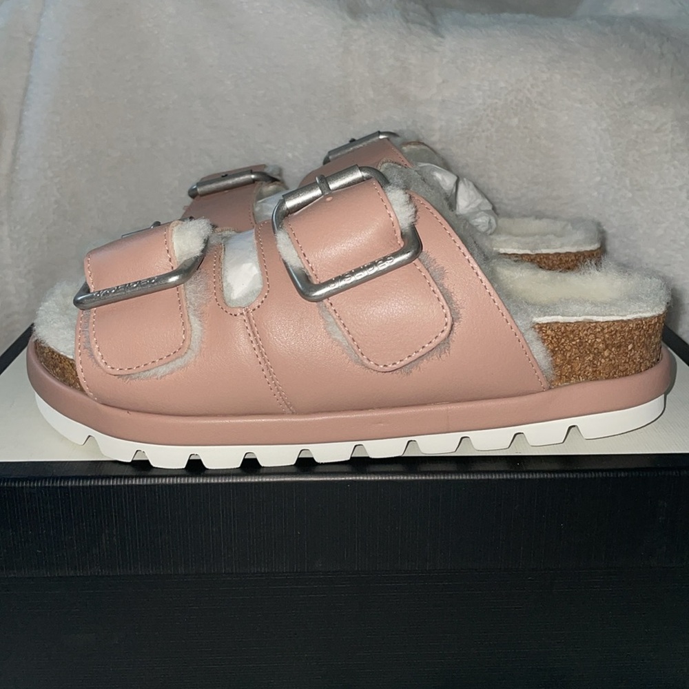 NWT J/SLIDES LYNX Rose Leather Sandal - Picture 9 of 15